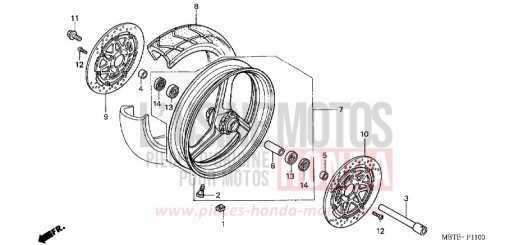 ROUE AVANT XL1000V2 de 2002
